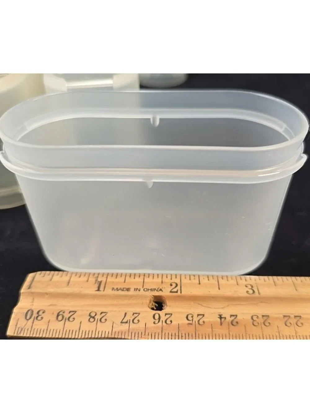 Vtg USA 10 Tupperware Spice Containers Kitschy Small Clear 1843 & Pink lids 1844